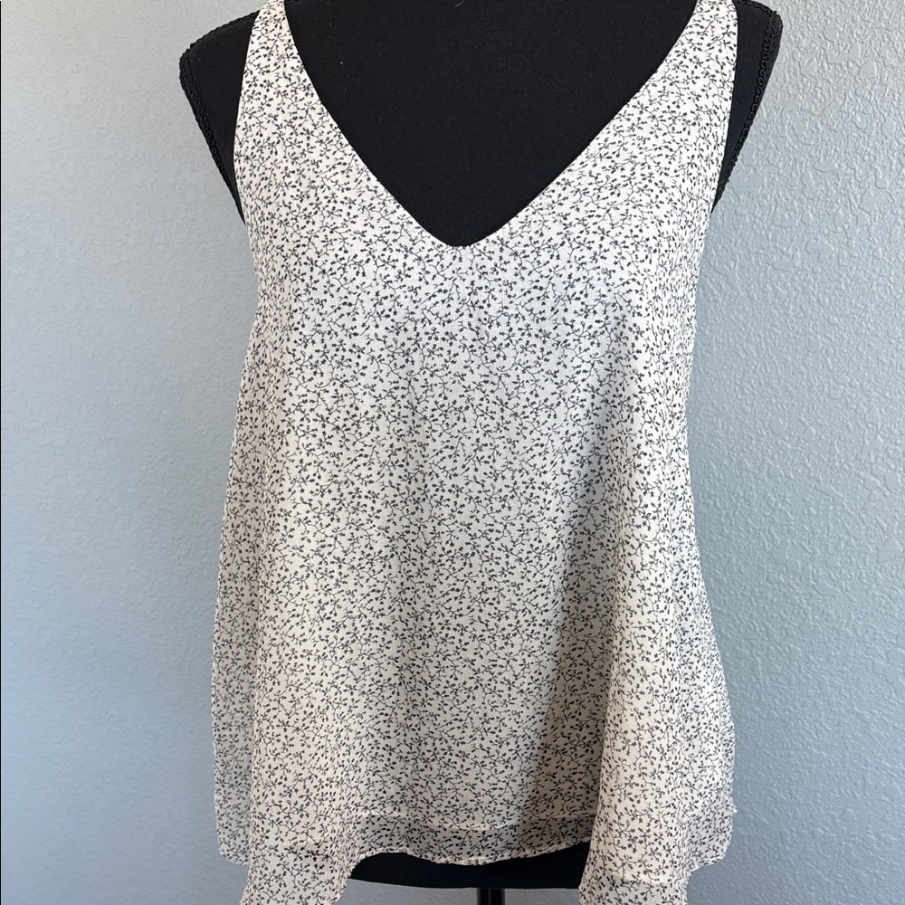 Bohme Black and White Floral Camisole